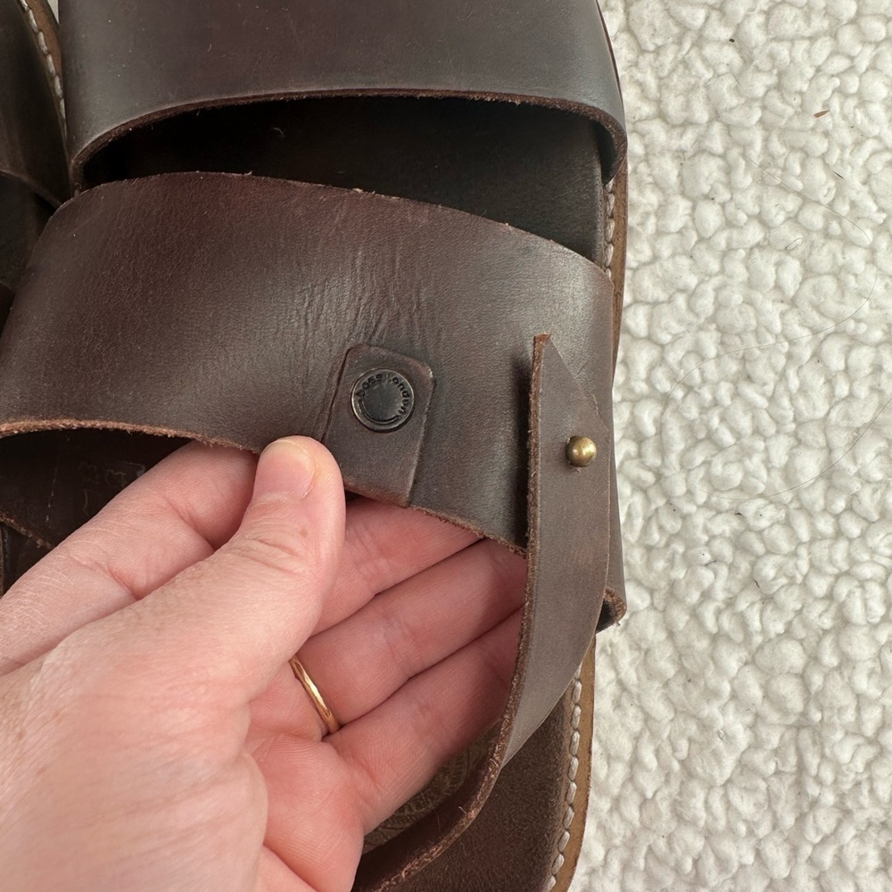 Base London Brown Leather Sandals - Picture 6 of 9